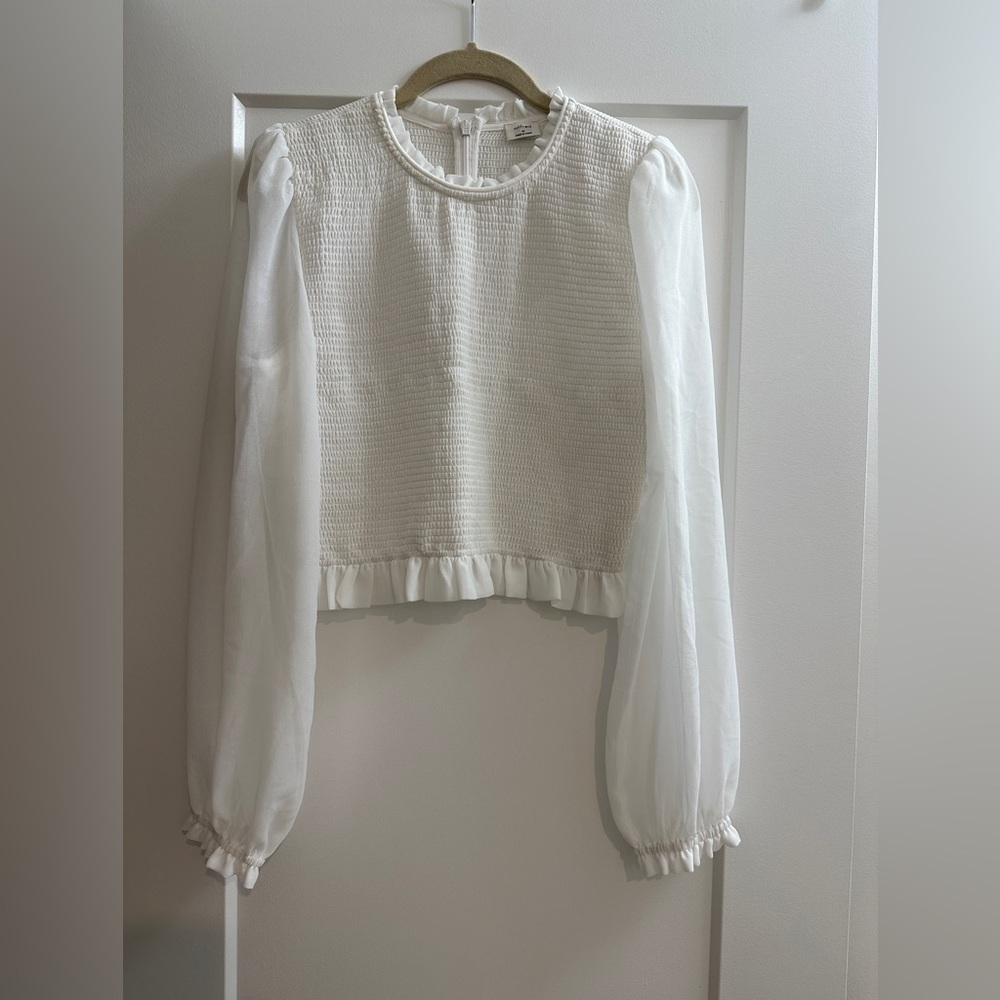 Aritzia Wilfred Free Tempest Blouse - light birch - Size M